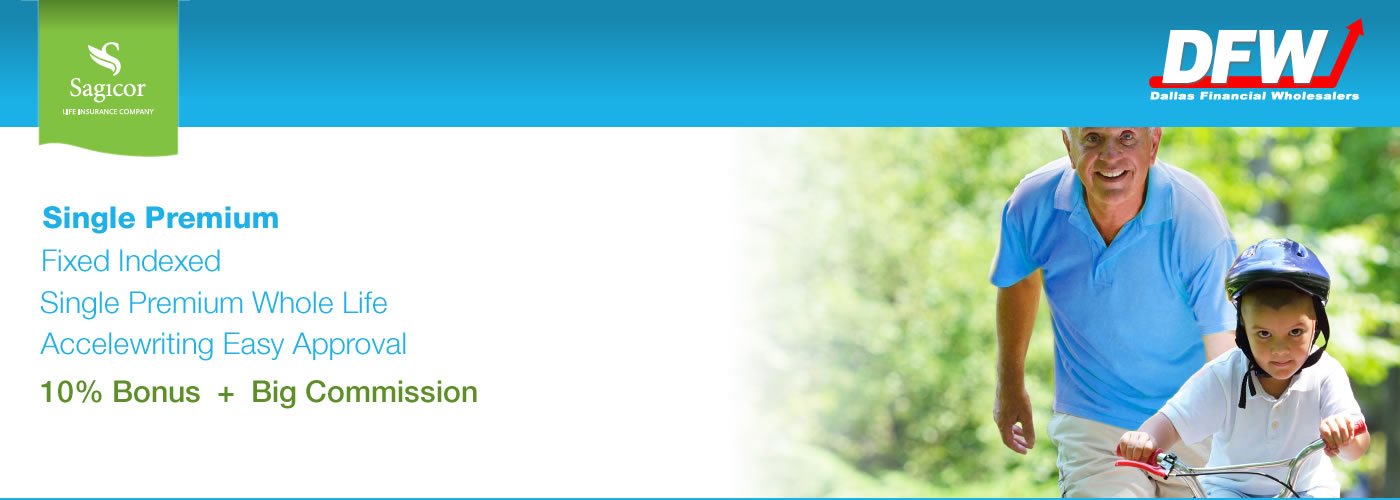 Sagicor Life Interest Sensitive Single Premium
Whole Life Insurance Banner Imager